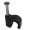 Fixa fio coaxial preto com 100