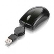 Mouse USB 800DPI preto retratil MO048