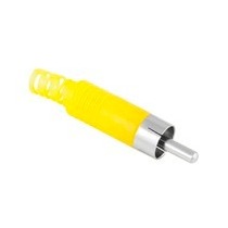 Conector RCA macho amarelo plstico