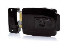 Fechadura 12v preta com boto