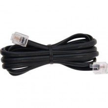 Cabo RJ11 2vias 1,5 mts liso  preto