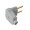 Tomada tringular 2P Branca NBR14136