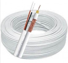 Cabo coaxial 4mm 95% 100M  bipolar branco