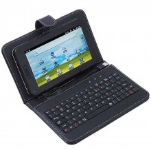 Capa tablet 7" em couro com teclado