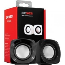 Caixa som USB 6w RMS cross preta Pcyes