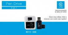 Cart�o mem�ria micro SD 32G com adaptador USB e SD