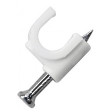 Fixa fio coaxial branco 6MM com 20