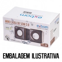 Caixa som USB 5W CS-39