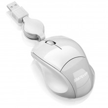 Mouse USB 800DPI branco retratil