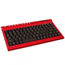 Teclado USB mini multimdia vermelho 7389gu