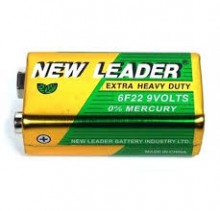 Bateria 9V alcalina New Leader