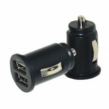 Carregador veicular USB duplo 2.1A preto