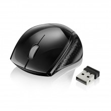 Mouse sem fio 2.4 Ghz Mini Fit Black Piano