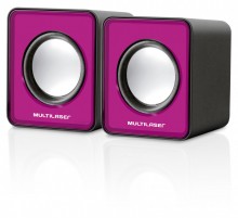 Caixas som USB 3W rosa SP198