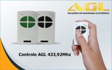 Controle 433Mhz Digital Key preto boto branco AGL