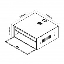 Rack organizacioinal 15" com bandeja A170 branco