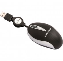 Mouse USB retrtil preto