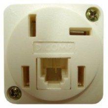 Tomada RJ11 4 Vias bege