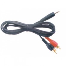 Cabo P2 stereo x 2 plugs RCA Gold 2,00mts