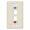 Espelho 4x2 RJ45 2 furos bege