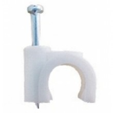 Fixa fio coaxial branco com 100