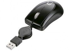 Mouse USB 1200DPI preto retratil MO205