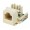Conector RJ11 fmea bege