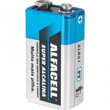 Bateria 9v alcalina Alfacell