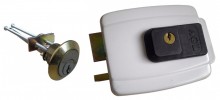 Fechadura 12v branca cilindro ajustvel especial