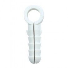 Fixa fio bucha 6MM branco com 15